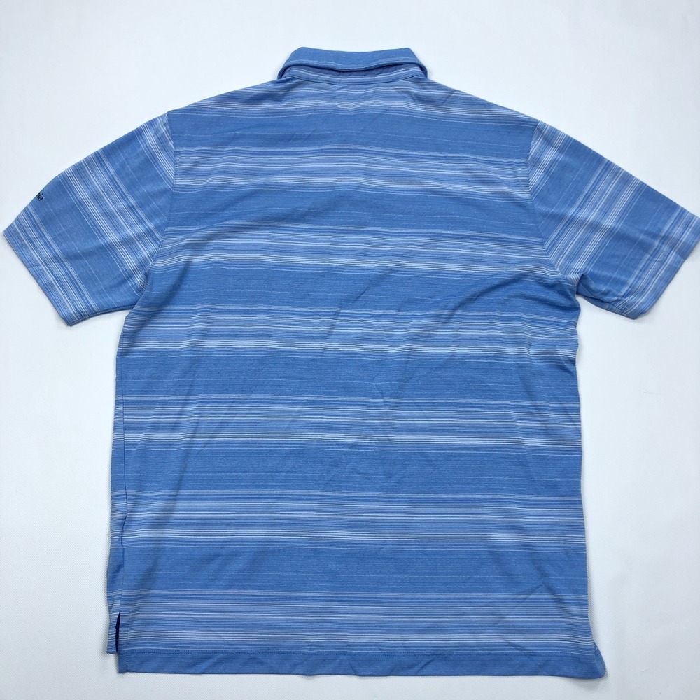 Columbia Golf UNC Tar Heels Polo Shirt Mens Large Blue Striped Performance - Picture 8 of 9